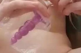 Teen play with toy