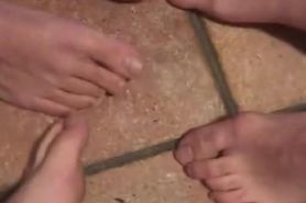 Three italian friends show their feet again