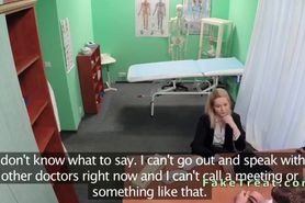 Natural blonde amateur banged in fake hospital