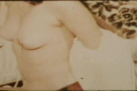 Sexy teen slut sucking a rough cock in vintage scene