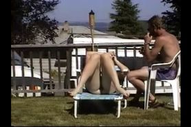 ex carla getting a tan and a fuck in the front yard