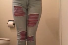 Desperate Teen Pees in her Jeans and Likes it