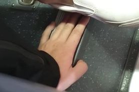 candid hand trample bus
