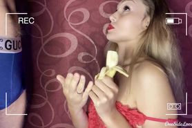 Lonely Blonde Ordered Big Cock From Sex Shop And Sucked It To Cum In Mouth