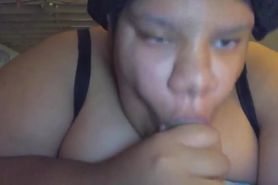 BBW Sloppy Head Roleplay with Cucumber