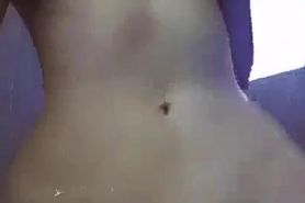 Mongolian girl masturbate in the shower