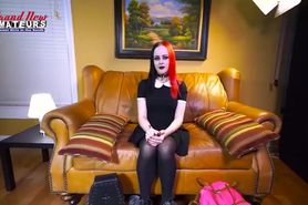 Goth bitch wanted to prove she was a real whore