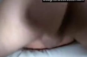 Blonde teen daughter anal fucked hard - video 1
