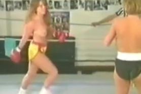 Blake vs Kristie topless boxing
