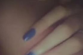 Snapchat girl rubs her tiny little pussy
