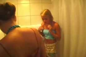 Friends Make Out in Shower