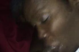 The Chocolate Gummybare sucking cock for 10 mins plus let me bust my load in her mouth
