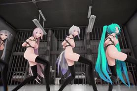 MMD Miku And Haku And Vsinger And Luka (Marionette)(Made by codename_pupil)