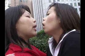 Japanese Lesbian Tongue Kiss Compilation 7