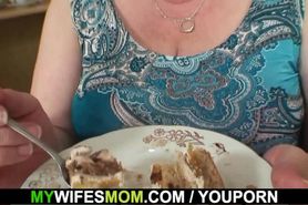 Huge titted mom in law pleases him