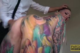 PASCALSSUBSLUTS - Inked Piggy Mouth Bangs And Swallows Cum