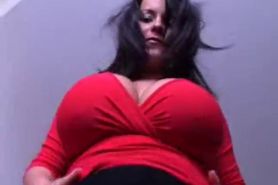 Huge boobs teasing