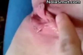Girlfriend Rubbing Tight Pink Pussy Closeup