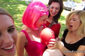 Nasty babes fucking at bachelorette party