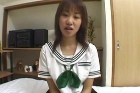 Mayu Yagihara exposes hot tits before stroking and sucking cock
