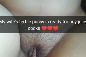 My young fertile wife starving for hot cock`s [Cuckold. Snapchat]