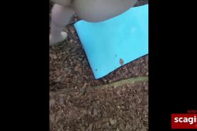Hot girlfriend fucking outside in nature