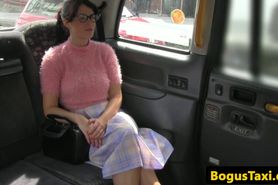 Spex brit sucks and rides cock to pay for cab