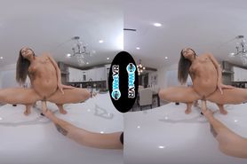 Brunette Leaks Cum All Over Big Dick In VR