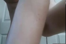 Curvy curly haired babe rubs hairy bush pussy POV on cam