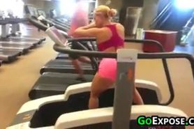 Busty Chick At The Gym