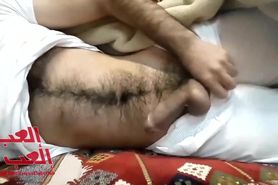 Arabic guy shows his hairy chest and dick on cam