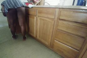 Upskirt Video my Wife little Sister can't Find the Pots and Pans.