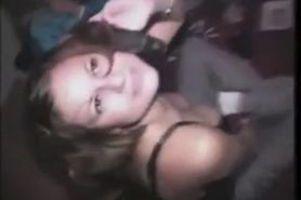 Girl plays with pussy at party