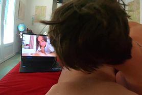 Stepsis Handjob When I'M Watching Porn