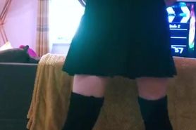 CUTE FEMBOY TRAP ELLA LIFTING UP SKIRT AND SHOWING CUTE BOYPUSSY