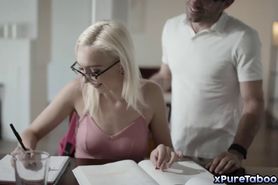 Pervert tutor manipulates and fucks Chloe Temple