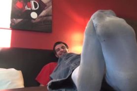 Rude College Jock Taunts You with His Big, Stinky Feet