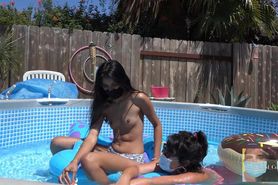 Pool Party Topless with Roxy Summers Summer 2020 Covid Couple