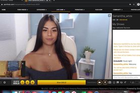 Cute cam girl strips and is shocked by my big dick