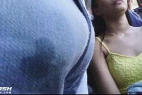 Girl Touch Bulge on Bus