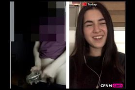 teen watches cumshot on webcam