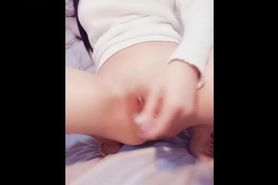 Nicest Shaved Asian Pussy work out with Orgasm