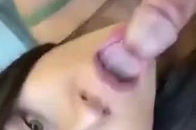 Hot instagram teen covered in cum