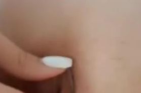 Stretched pussy lips
