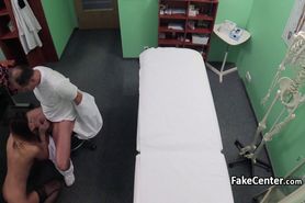 Black stocking patient fucks doctor
