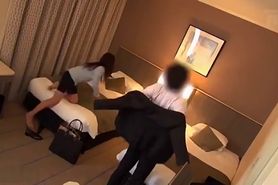 Asian businesswoman fucked by her Subordinate