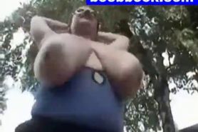 huge boobs jumping