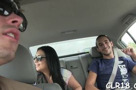 Babe bounds on fat penis - video 25