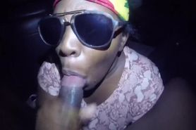 Thot sloppy head in her driveway  She Love Cum In Her Mouth!