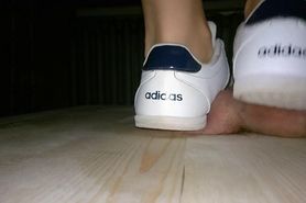 Adidas sneakers crushing balls until cum